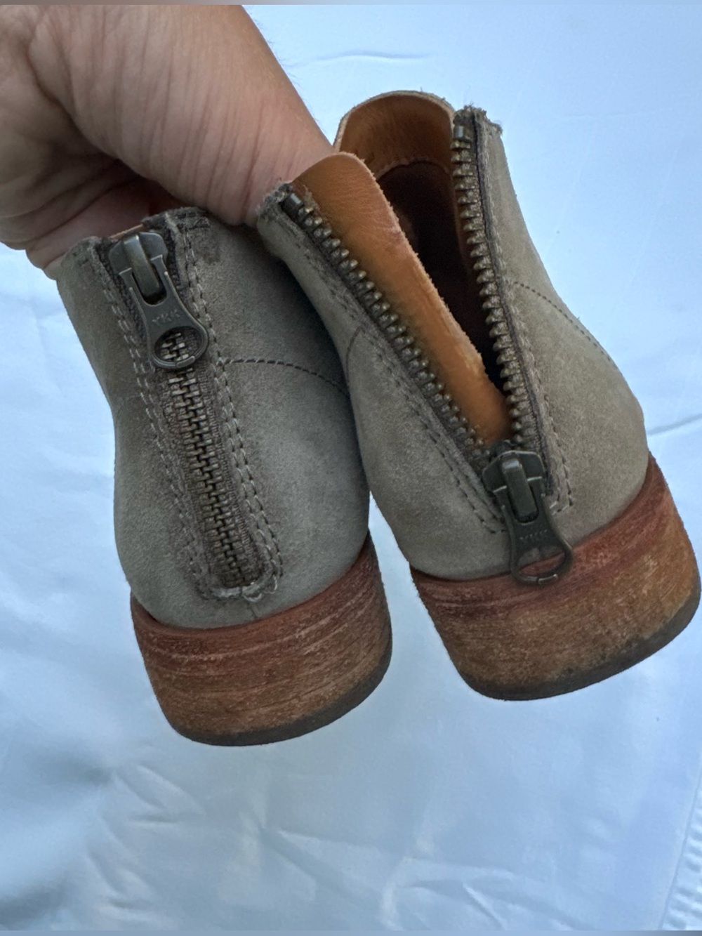 Korks-Ease renny booties leather suede taupe 7 - Picture 7 of 8